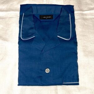 Van Heusen Vintage Men's Navy Blue Pajamas 1980s - Size L - Great Christmas Gift